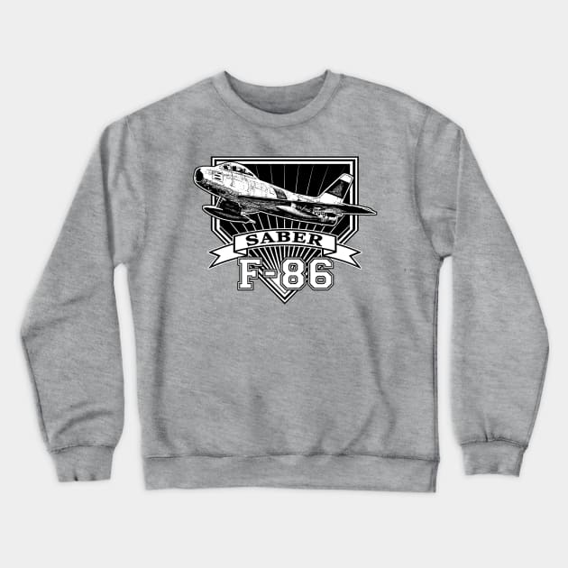 F86 Sabre Crewneck Sweatshirt by CoolCarVideos